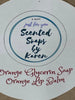A BOX OF GOODIES. Orange Glycerin Soap and matching Lip Balm. Details below.