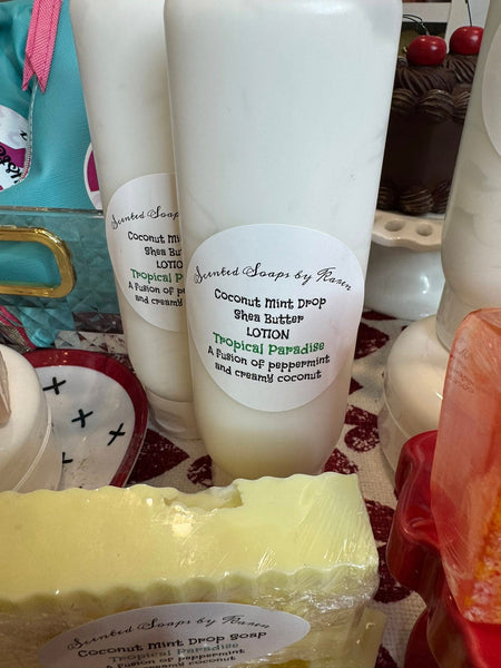 Coconut Mint Drop LOTION. Tropical Paradise. A fusion of creamy coconut and peppermint.