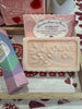 SALE. Valentine DATE NIGHT Tray with Goodies. 1. Vampire Kiss.  2.Pineapple and Orange Lip Balm 3. Peach Shea Butter Soap.