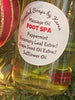 Peppermint Massage Oil. Foot Spa.  Rosemary Leaf Extract, Sun Flower Extract, Grapeseed Oil, Safflower Oil.