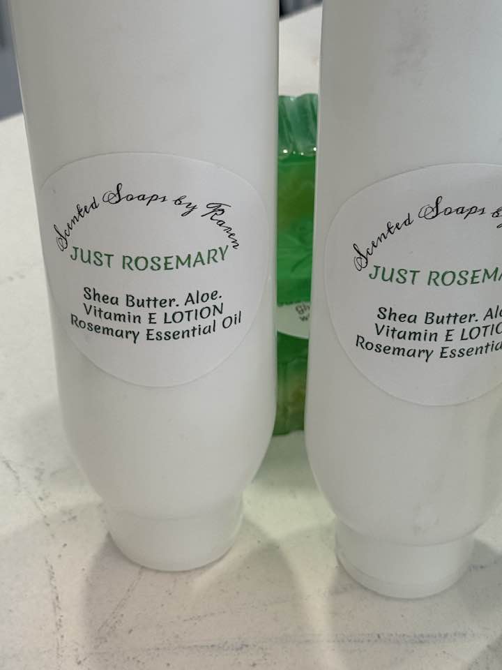 ROSEMARY, JUST ROSEMARY Aloe Lotion filled with rose hip, natural ingredients.