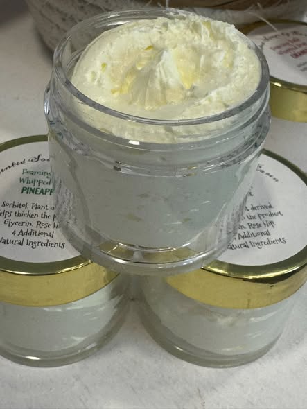 Foaming Bath Whipped Soap. SMALL PINEAPPLE. Sorbitol plant derived helps thicken my product