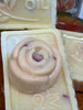 Autumn Apple Cider Soap for your face and body. Each bar has a rose shape soap in the center.