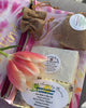 BE KIND zipped bag with Anti Bug Soap. Karen's Kitchen & Garden Soap. Poison Ivy Soap.