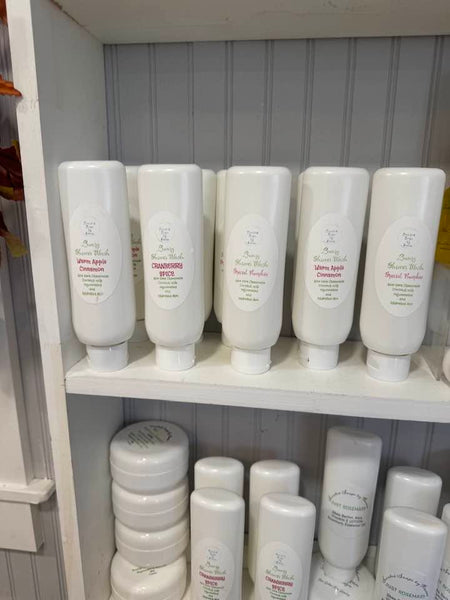 Spiced Pumpkin Luxury Body Wash.  I use coconut milk, which leaves the skin rejuvenated hydrated.&nbsp;