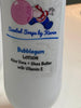 Bubblegum Lotion. Made with Shea Butter, Rose Hip, Aloe, Vitamins A, E and C. Large Malibu Bottle