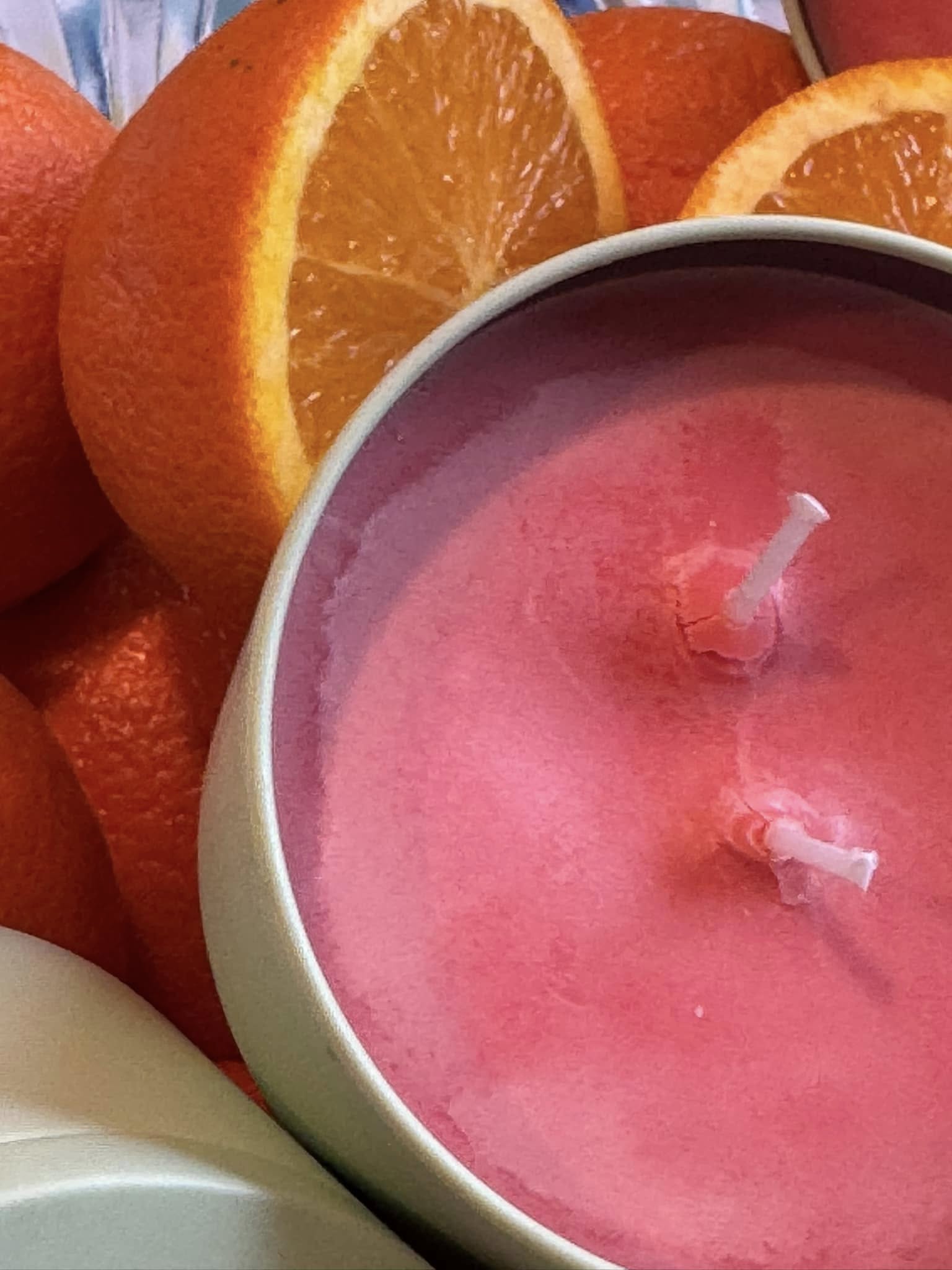 Crimson Glow Blood Orange Scented Soy and Coconut Candle.