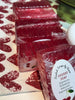 Cherry Soap with swirl design. The scent is spot on. Soothing and relaxing cherry oils include rose hip.