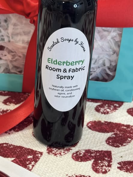Elderberry Room and Fabric Spray.  Rich, fruity, and sweet - similar to dark grapes and blackberries.