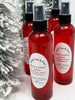Fresh pine. Spice. Snowberries Room and Fabric Spray. Snowberries throw off a wintergreen scent.