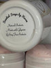 Fluffy Whipped Soap and Shaving. Tangerine. Glycerin, butters, oils, soy free products. Texture is light and fluffy.