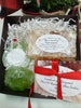 Gift Set. Includes Men's Tuscany Soap. 2 Ornaments, Dickens Spicy Soap. 1 Bergamot and Grapefruit Soap.