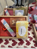 SOLD OUT of Hearts and Hughs. SALE. 50% OFF ALREADY LISTED BELOW. Valentine HEARTS & HUGS Tray with Goodies. 1. Grapefruit Soap. 2.Pineapple and Orange Lip Balm 3. Hot Buttered Rum Soap.