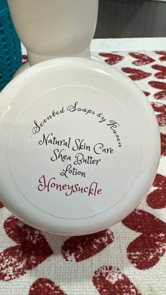 Honeysuckle Lotion in NEW jars. Made with Green Tea.Vitamin C included. Helps boost your immune system.