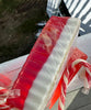 Peppermint and Orange with a splash of Candy Cane Soap. Olive Oil, Glycerin and Shea Butter.