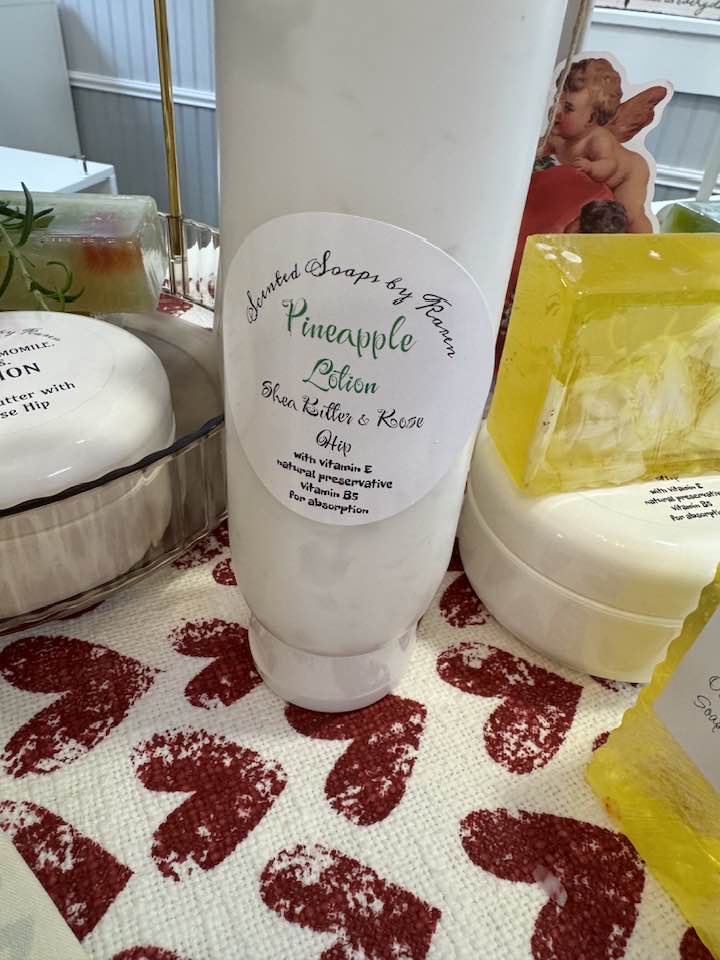 Pineapple Lotion made with Shea Butter and Rose Hip. Large malibu tubes.