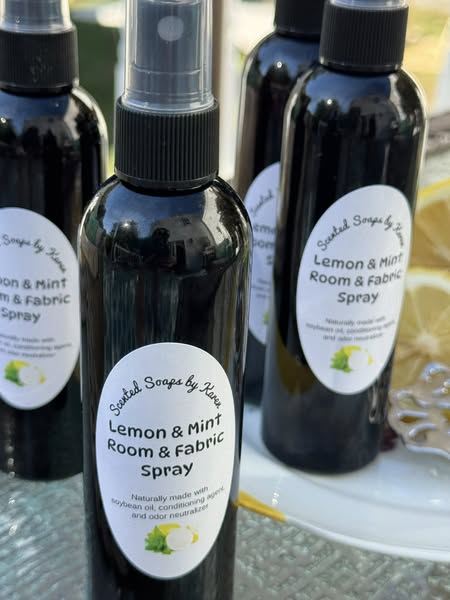 Room and Fabric Spray. Lemon and Mint scented. The perfect combination.