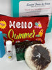Summertime Soaps. Slipped into a zipped bag of your choice. Placed into a TIFFANY BLUE and brown box.