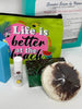 Summertime Soaps. Slipped into a zipped bag of your choice. Placed into a TIFFANY BLUE and brown box.