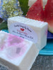 Watermelon Soap. Shea Butter and Olive Oil.  Daily use on your face and body.