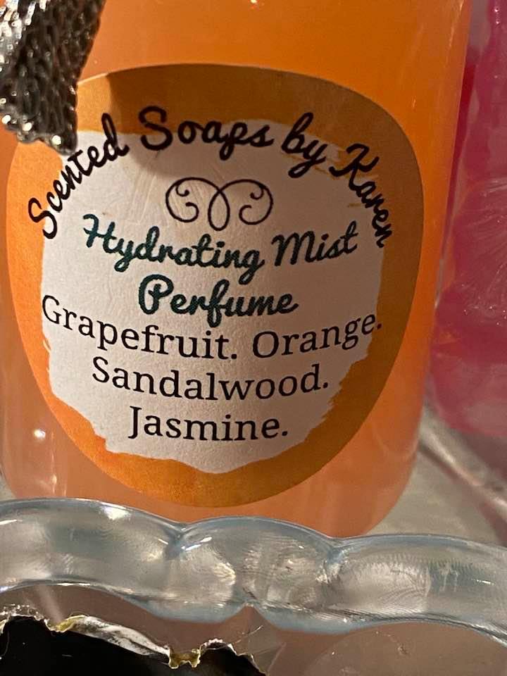 SPRAY Perfume. Hydrating Mist. Grapefruit. Orange Blossom. Sandalwood. Jasmine. 3 ounces.