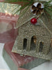 The Original Christmas Farm Inn and Spa SOAP. Olive Oil with Glycerin and a Shea Butter mitten in the center -- sprinkled with crushed oatmeal. Cinnamon and Cloves with an additional 6 essential oils.