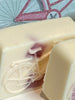 Natural Skin Care. Creamsicle Vanilla Springtime Bicycle. Shea Butter and Glycerin buttery soft soap for your face and body.