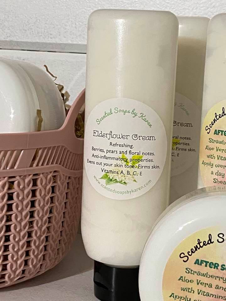 Elderflower Cream. BRAND NEW 11 ounces of refreshing anti-inflammatory, skin toning and skin firming cream. All in one. For your face and body.
