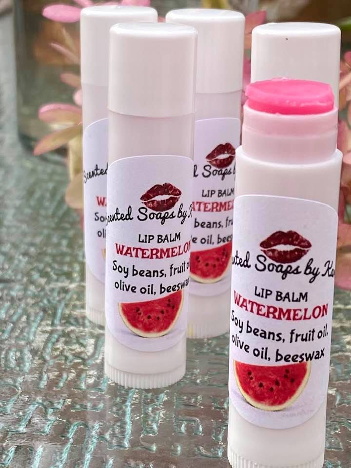 🍉 WATERMELON Lip Balm. 💄My lip balm is made with apple fruit, soy fruit, olive oil, local 🐝 beeswax FREE SHIPPING